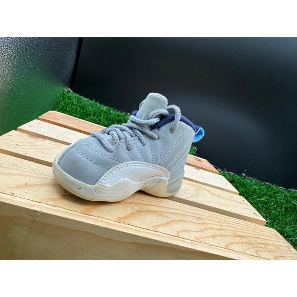 Nike - Jordan- Baby Sneakers-Gray/Blue-Size 4C - Picture 5 of 10